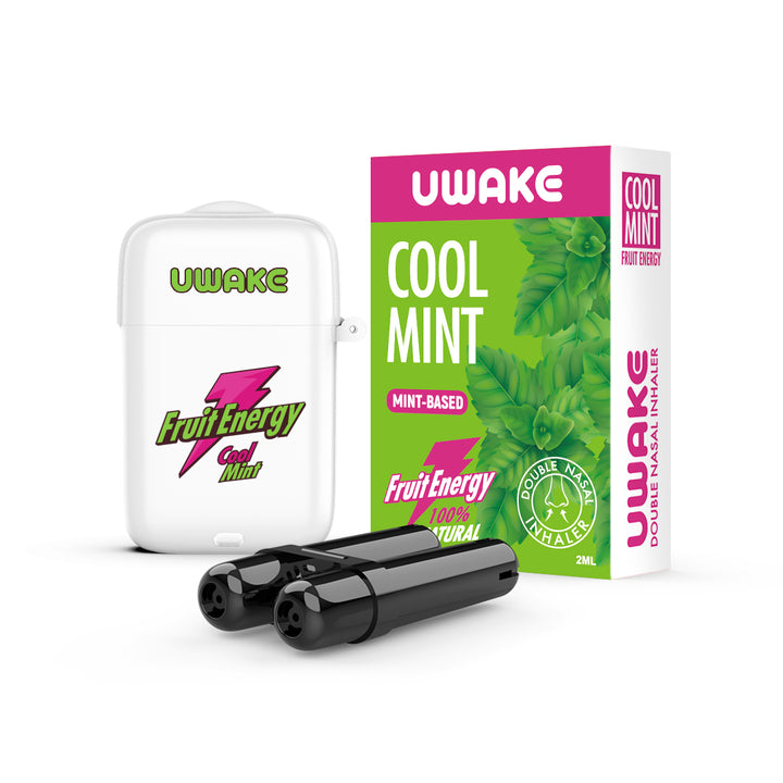 Uwake Fruit Energy Cool Mint Dual-Hole Nasal Inhaler