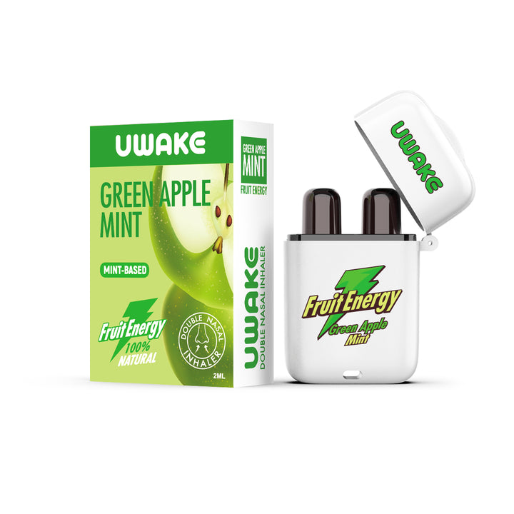 Uwake Fruit Energy Grape Mint Dual-Hole Nasal Inhaler