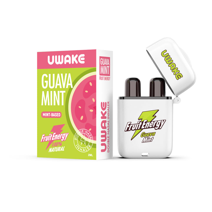 Uwake Fruit Energy Guava Mint Dual-Hole Nasal Inhaler