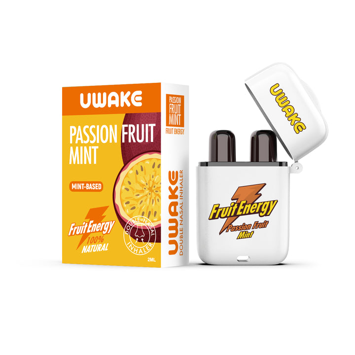 Uwake Fruit Energy Passion Fruit Mint Dual-Hole Nasal Inhaler