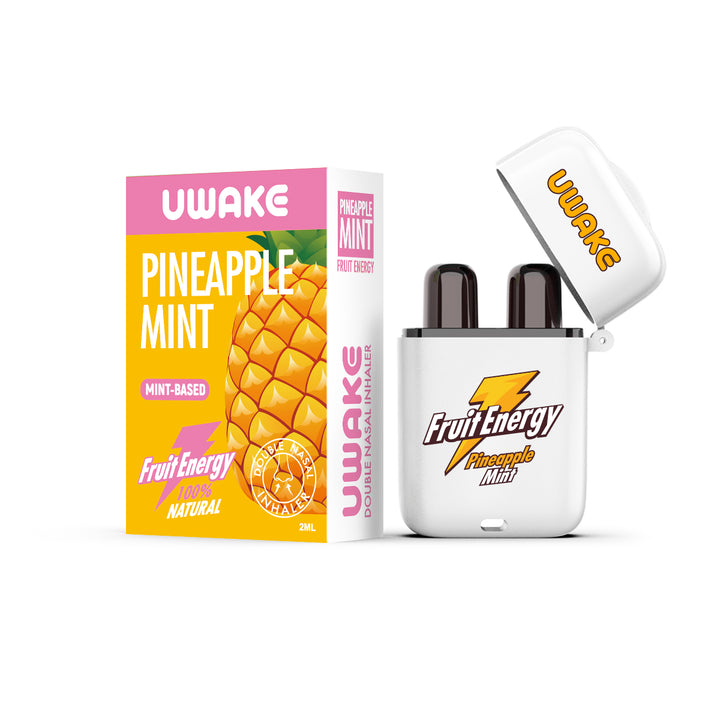 Uwake Fruit Energy Pineapple Mint Dual-Hole Nasal Inhaler