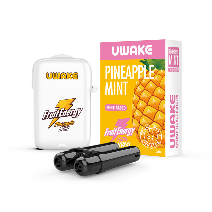 Uwake Fruit Energy Pineapple Mint Dual-Hole Nasal Inhaler