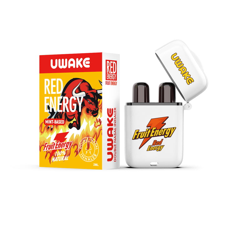 Uwake Fruit Energy Red Energy Dual-Hole Nasal Inhaler