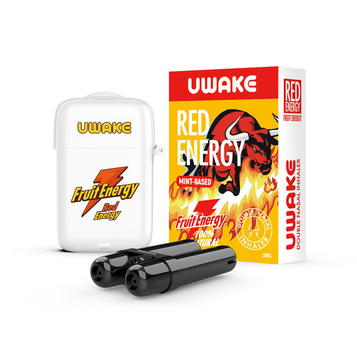 Uwake Fruit Energy Red Energy Dual-Hole Nasal Inhaler