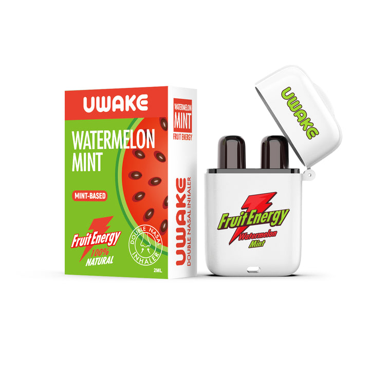 Uwake Fruit Energy Watermelon Mint Dual-Hole Nasal Inhaler