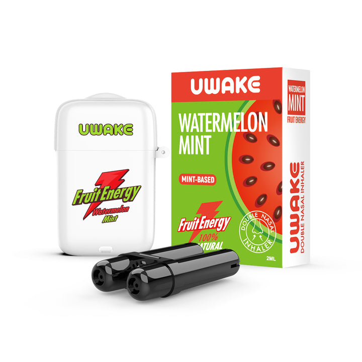 Uwake Fruit Energy Watermelon Mint Dual-Hole Nasal Inhaler